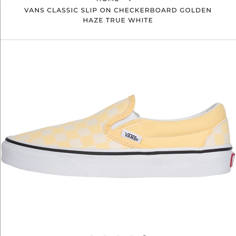 Classic slip on Vans women golden haze yellow